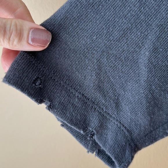 Susanne Karlsson Women’s Grey Distressed Sweater Short Sleeve Tee Size XS - Picture 3 of 8